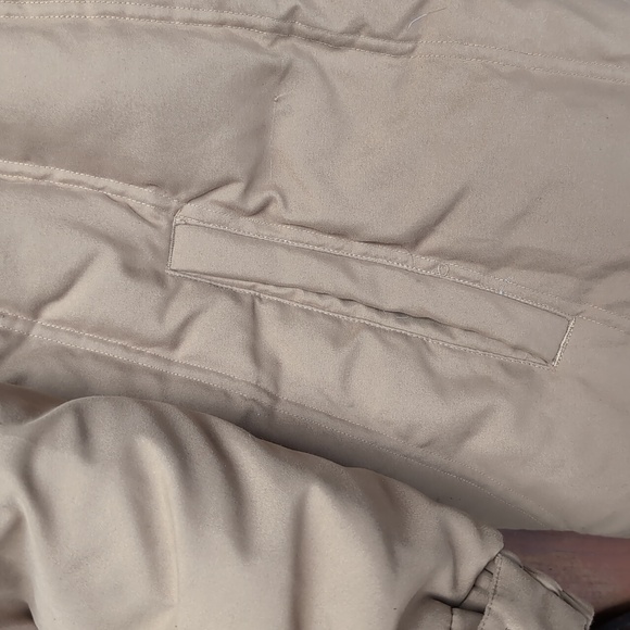 Vintage Cabela's Goose Down Stadium Jacket Trench Coat w/ Fox Fur Lined Hood - Picture 7 of 7